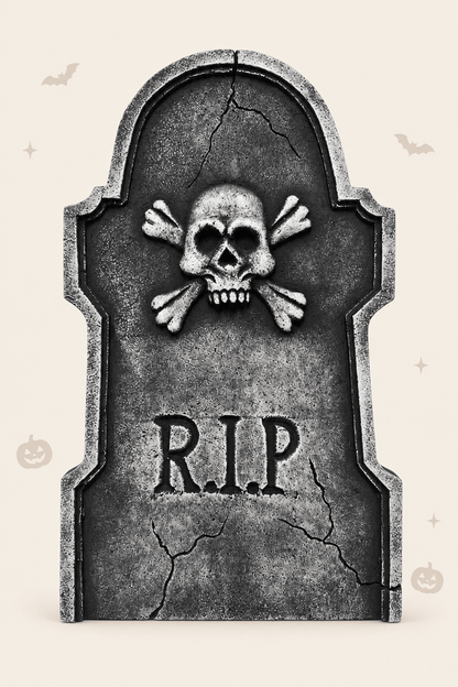 Decoratieve grafzerk met R.I.P. opschrift voor halloween