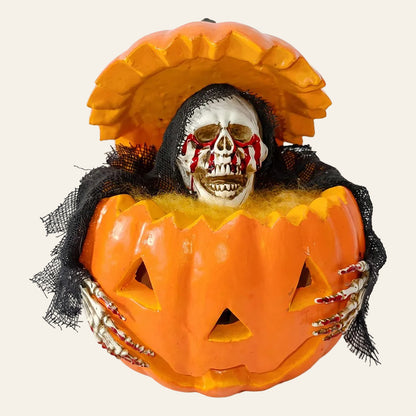 Decoratieve skelet pompoen voor halloween