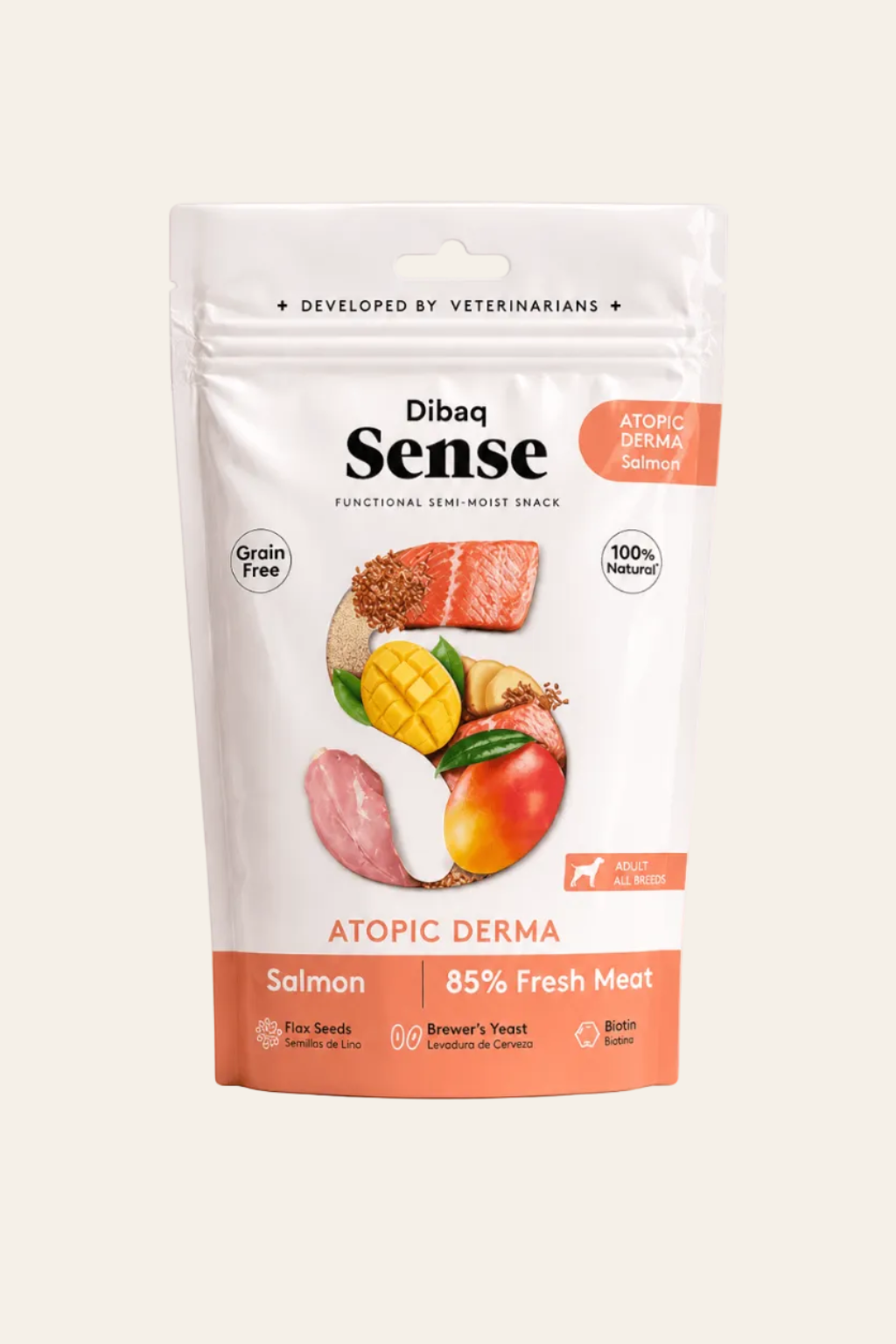 Dibaq Sense derma hondensnack met zalm 100 g