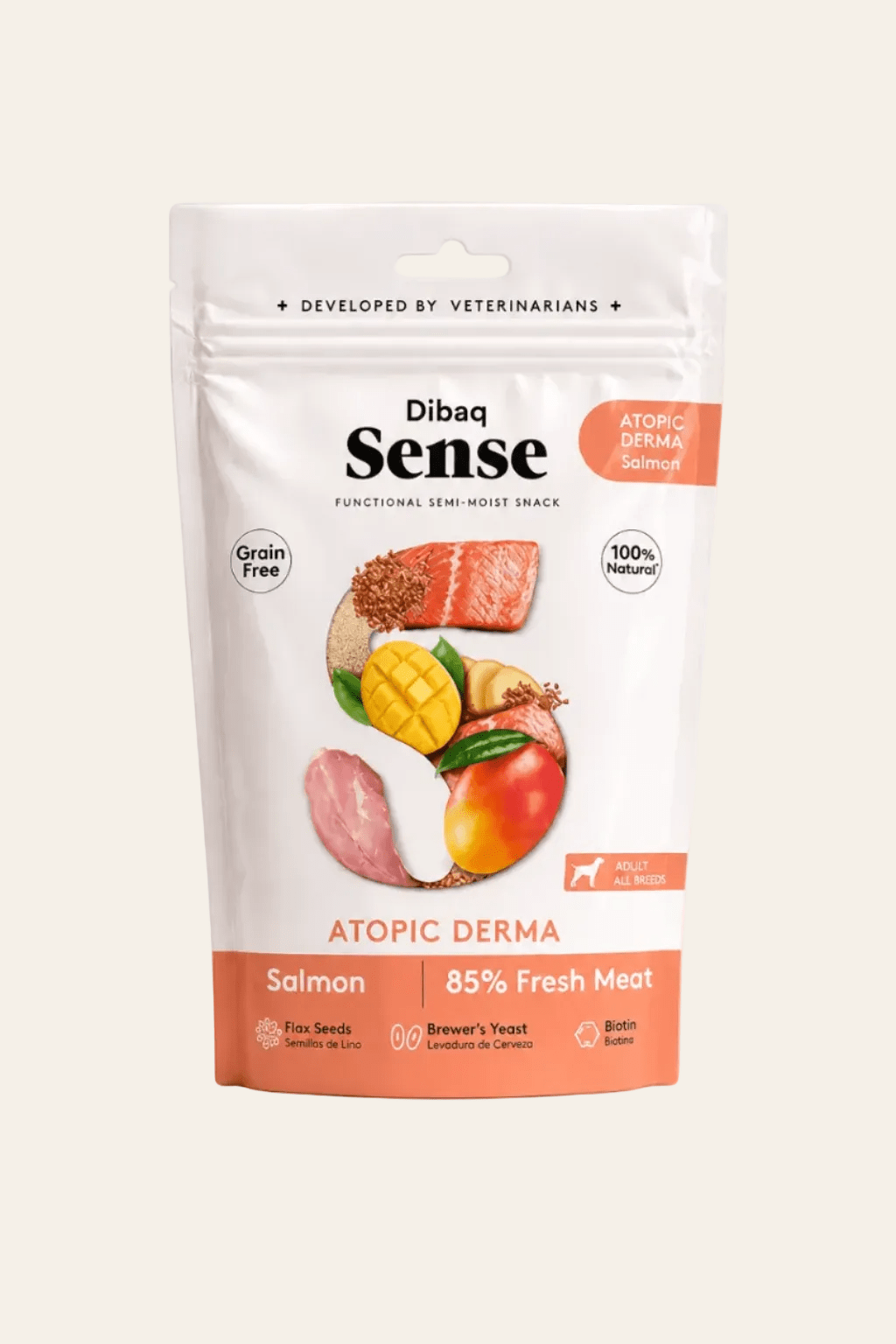 Dibaq Sense derma zalm hondensnack 100g
