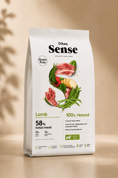 Dibaq Sense mini lam graanvrij hondenvoer 2 kg
