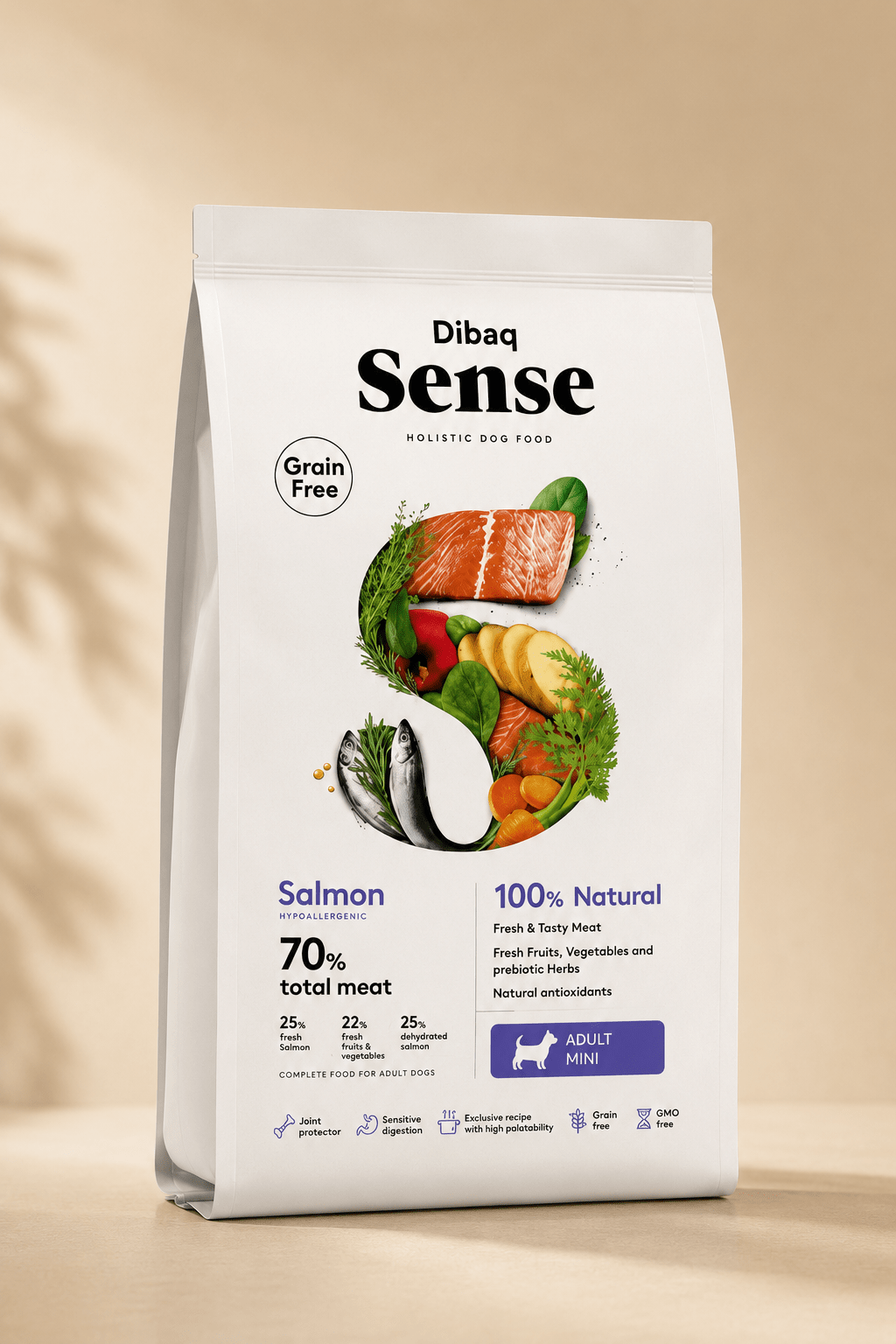 Dibaq Sense zalm mini graanvrij hondenvoer 2kg