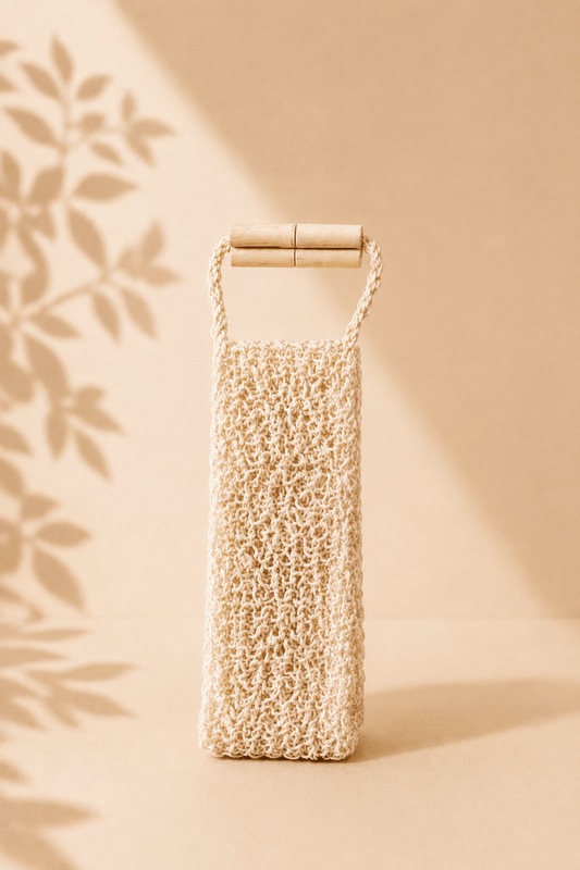Éponge exfoliante épaisse et spongieuse pour le dos, en fibres naturelles
