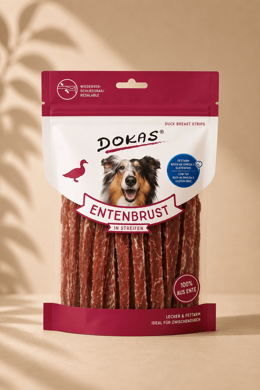 Dokas eendenborst reepjes hondensnack 250g