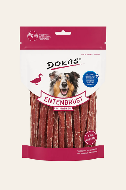 Dokas eendenborst reepjes natuurlijke hondensnack 250g
