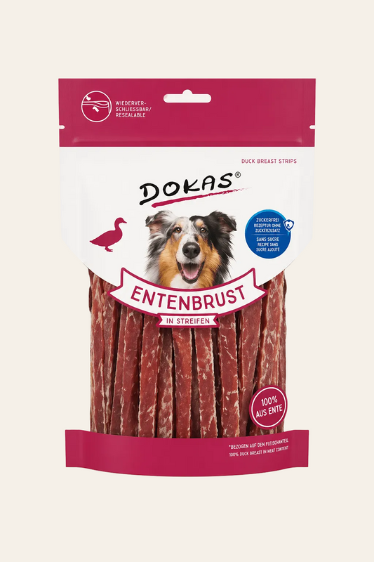 Dokas eendenborst reepjes natuurlijke hondensnack 250g