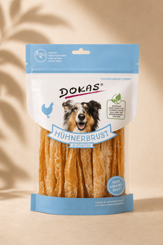 Dokas kippenborst reepjes hondensnack 250g