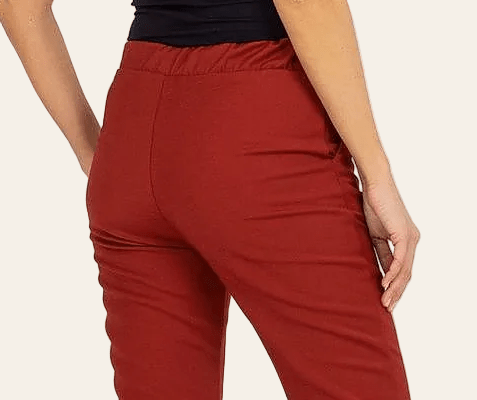 Elegante damesbroek met elastische tailleband en steekzakken
