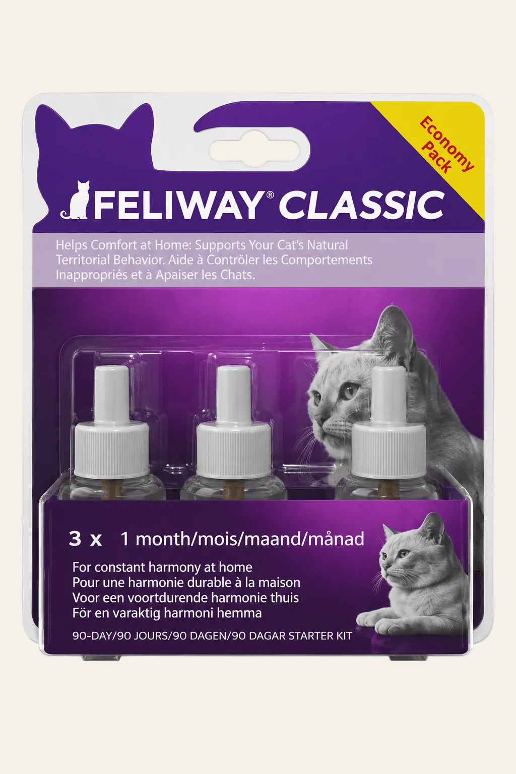 Feliway classic kalmerende feromonen voordeelverpakking 3 x 48ml hoogwaardige afwerking voor katten | LMA Animal Store