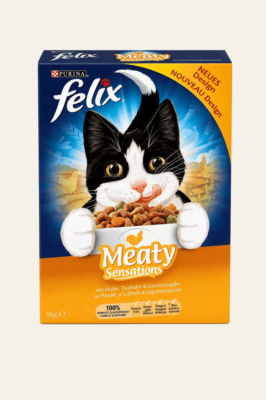 Felix Sensations Meaty met gevogelte kattenvoer 1 kg