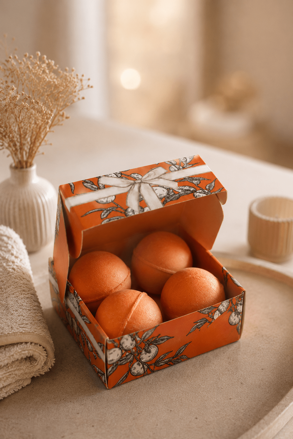 LMW Wellness-Care Geschenkdoos met vitamine C bruisballen set van vier, productaanzicht