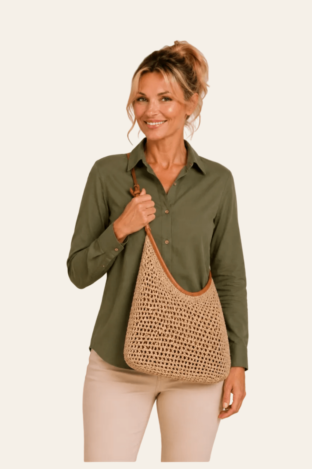 Gevlochten hobo-schoudertas voor een zomerse look