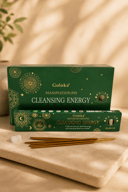 Goloka manifestation cleansing energy edelsteen wierook