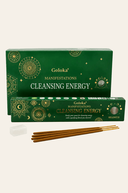 Goloka manifestation cleansing energy edelsteen wierook