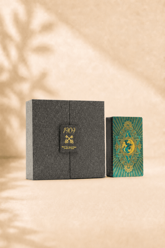 Goud en turquoise folie tarotkaarten cadeauset
