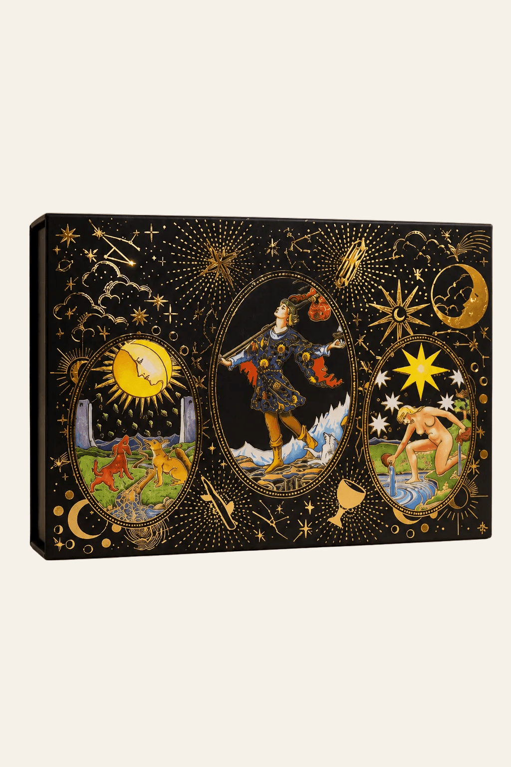 Goudfolie tarot cadeauset laat de magie beginnen