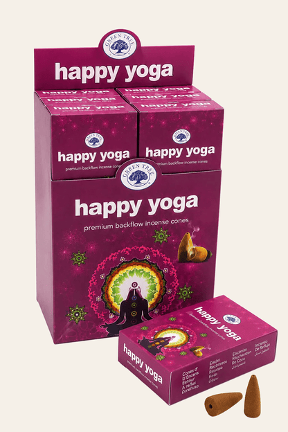 Green tree happy yoga backflow wierookkegels voordeelset 12 stuks