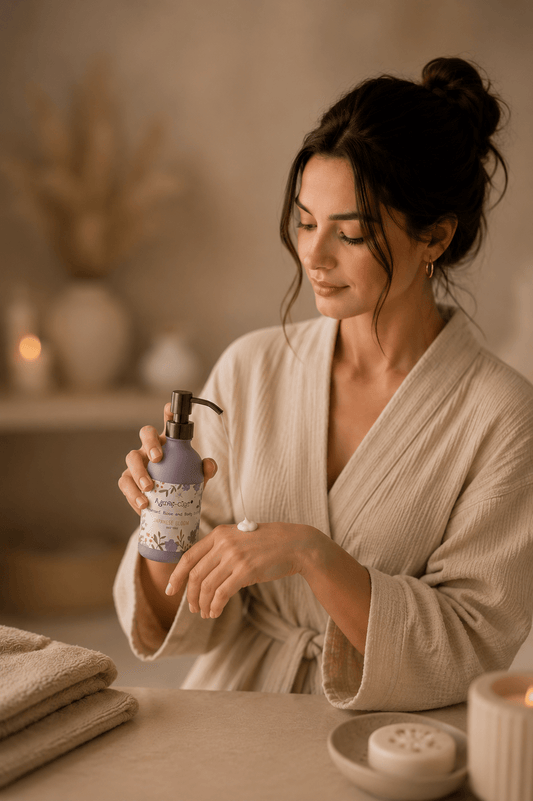 Hand en bodycrème met Japanse bloesemgeur