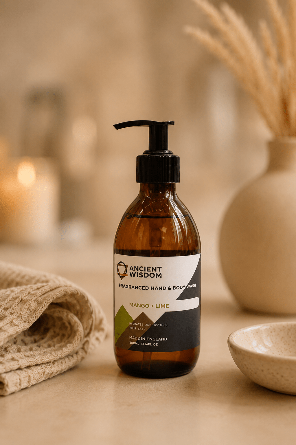 LMW Wellness-Care Hand en douchegel met mango en limoen, productaanzicht