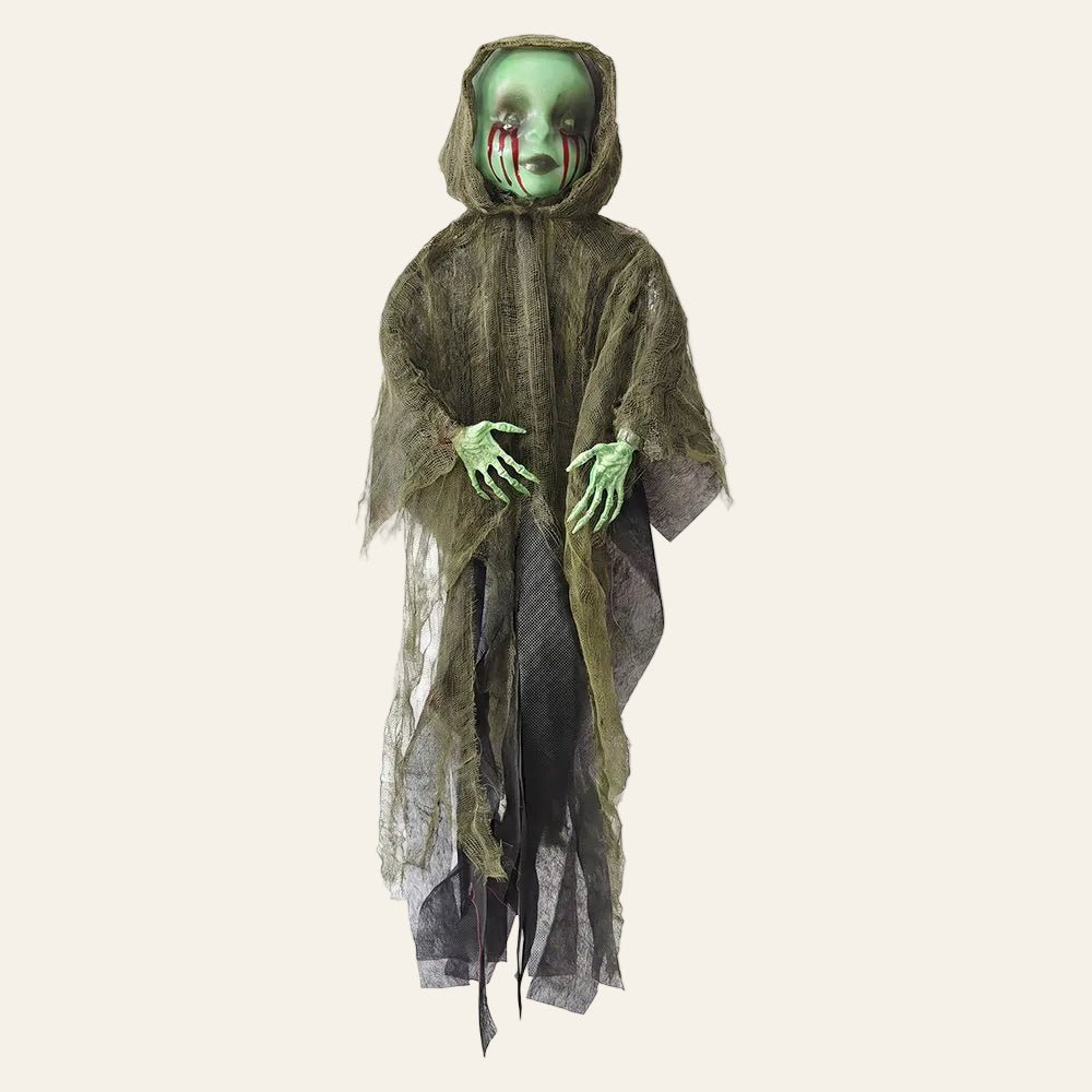 Hangende heksenfiguur met kap voor halloween