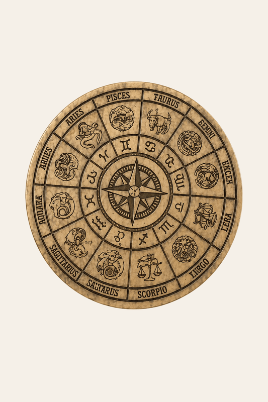 Houten pendelbord sterrenbeelden zodiak 20 cm