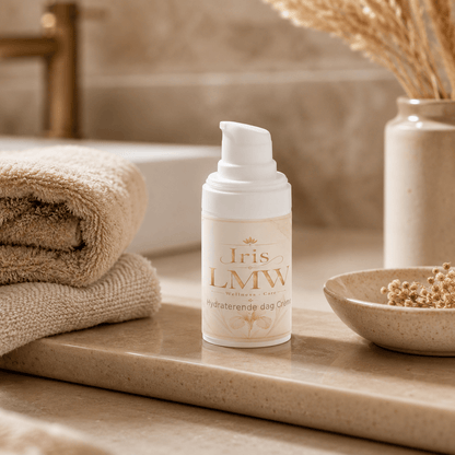 Iris LMW hydraterende dagcrème als sfeerbeeld voor dagelijkse gezichtsverzorging.