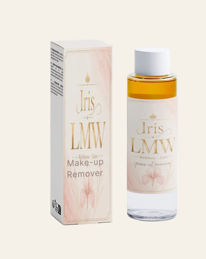 Iris LMW zuiverende make-upreiniger in verpakking met zichtbaar productetiket.