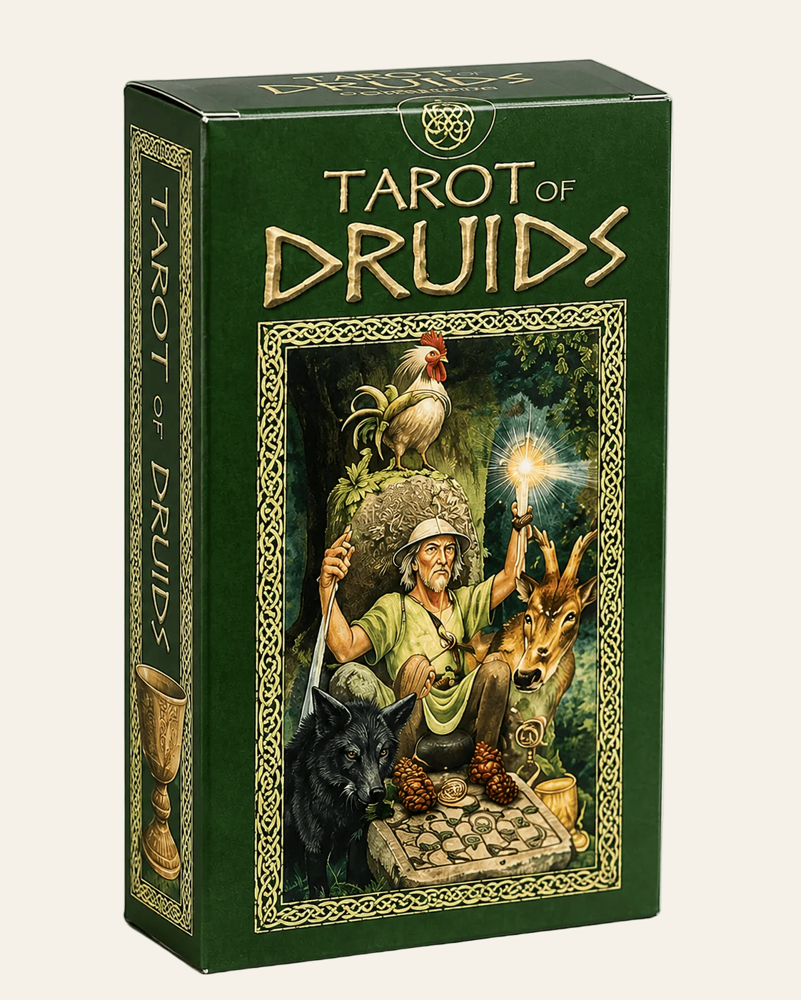 Keltische Wijsheid En Druïden Tarotkaarten Set Met Symbolische Illustraties