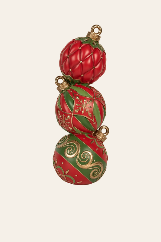 Kerstdecoratie met led verlichting 14x14x40 cm rood kunststof