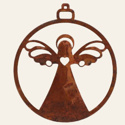 Kersthangers metaal roest patina set van 9 motieven