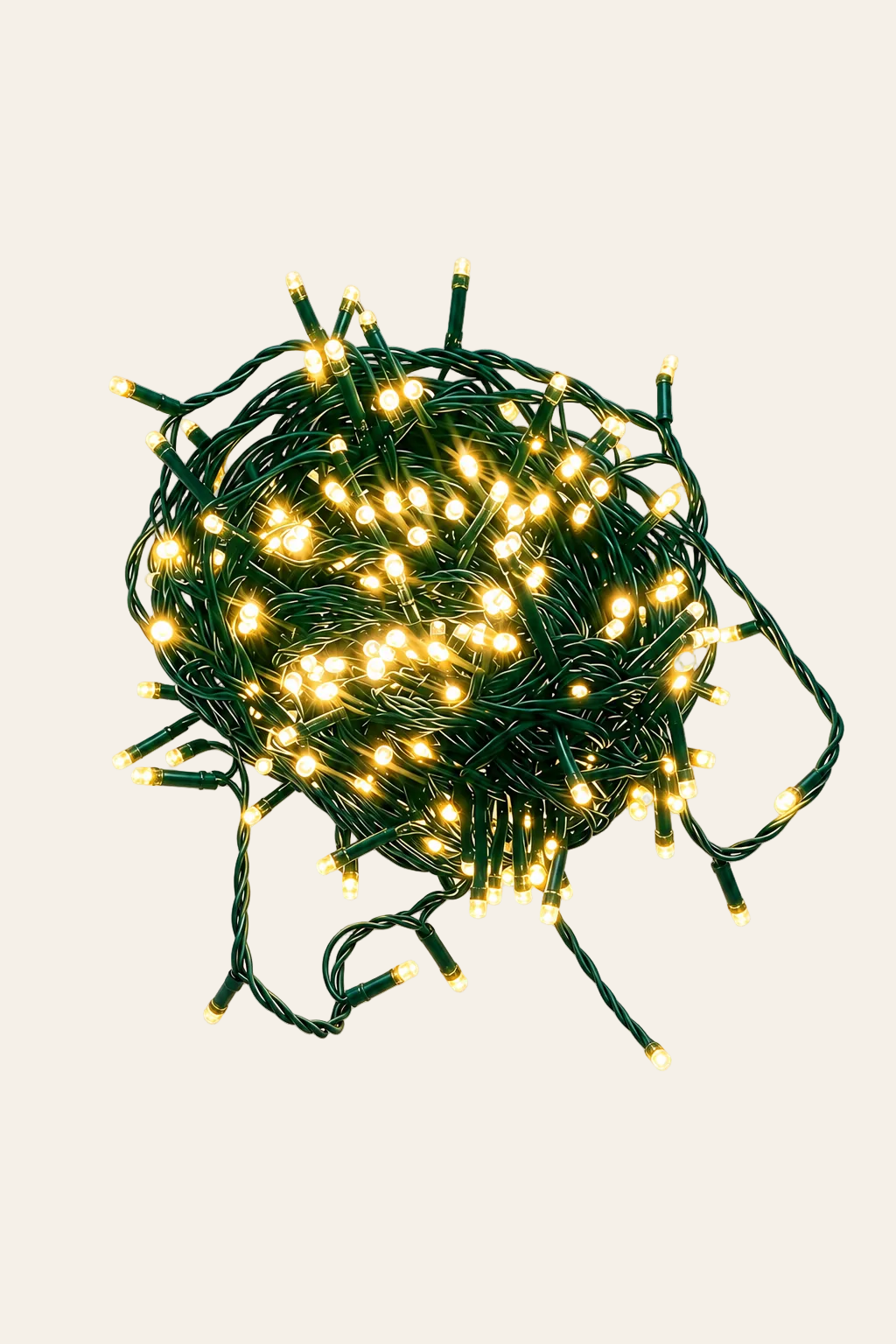 Kerstlichtslinger van 12,5 meter met groen snoer en sfeervolle kerstverlichting voor boom, guirlande of feestelijke decoratie als productfoto