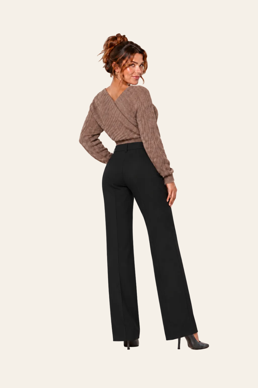 Klassieke broek met rechte pijp in zwart