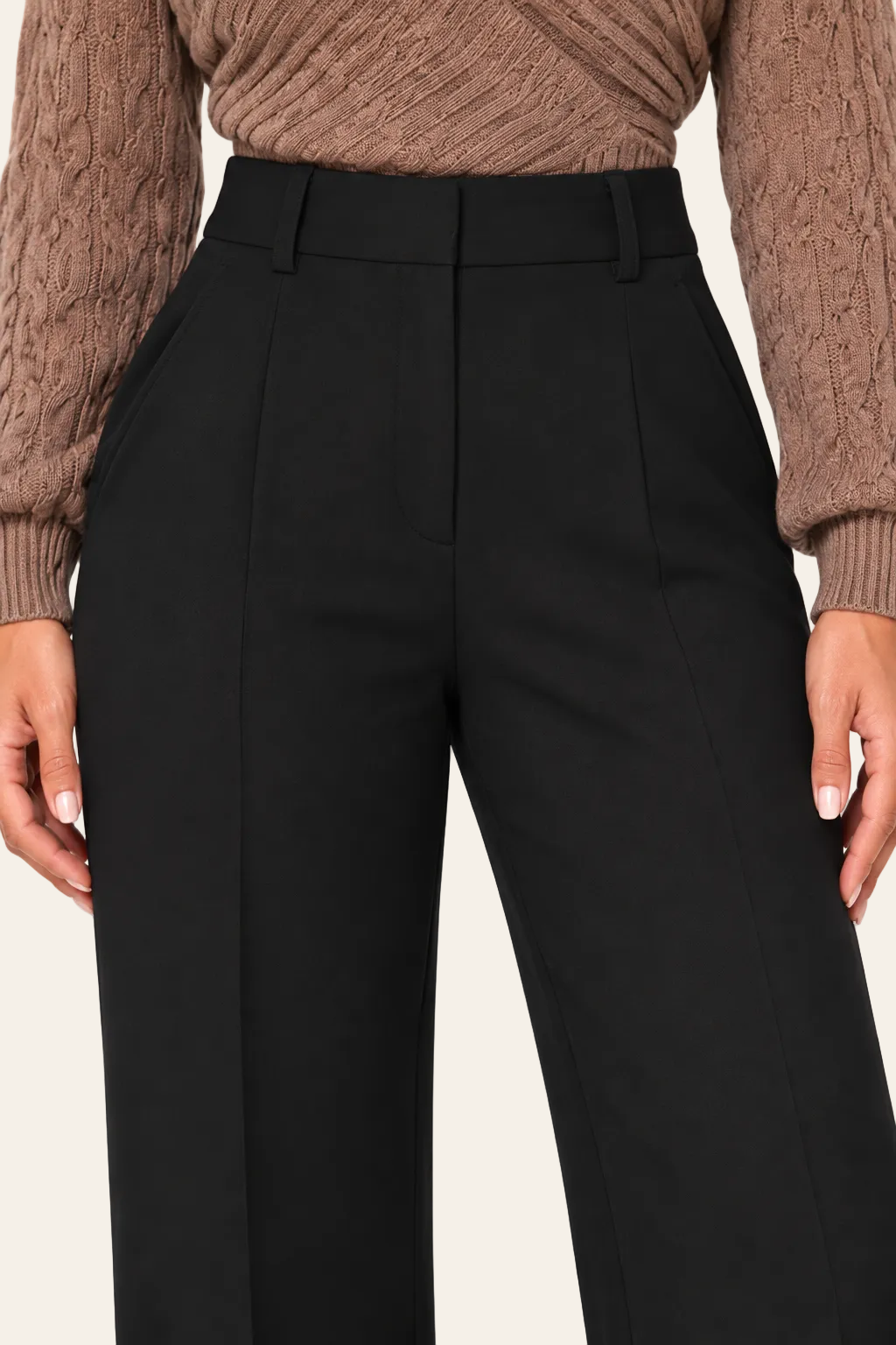 Klassieke broek met rechte pijp in zwart