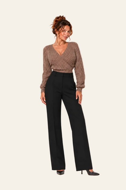 Klassieke broek met rechte pijp in zwart