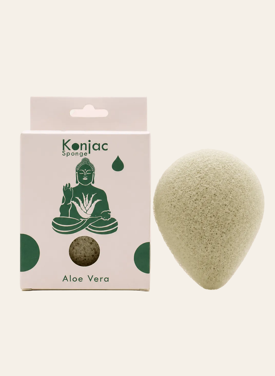 Konjac spons met aloë vera zorgt voor een herstellende huid