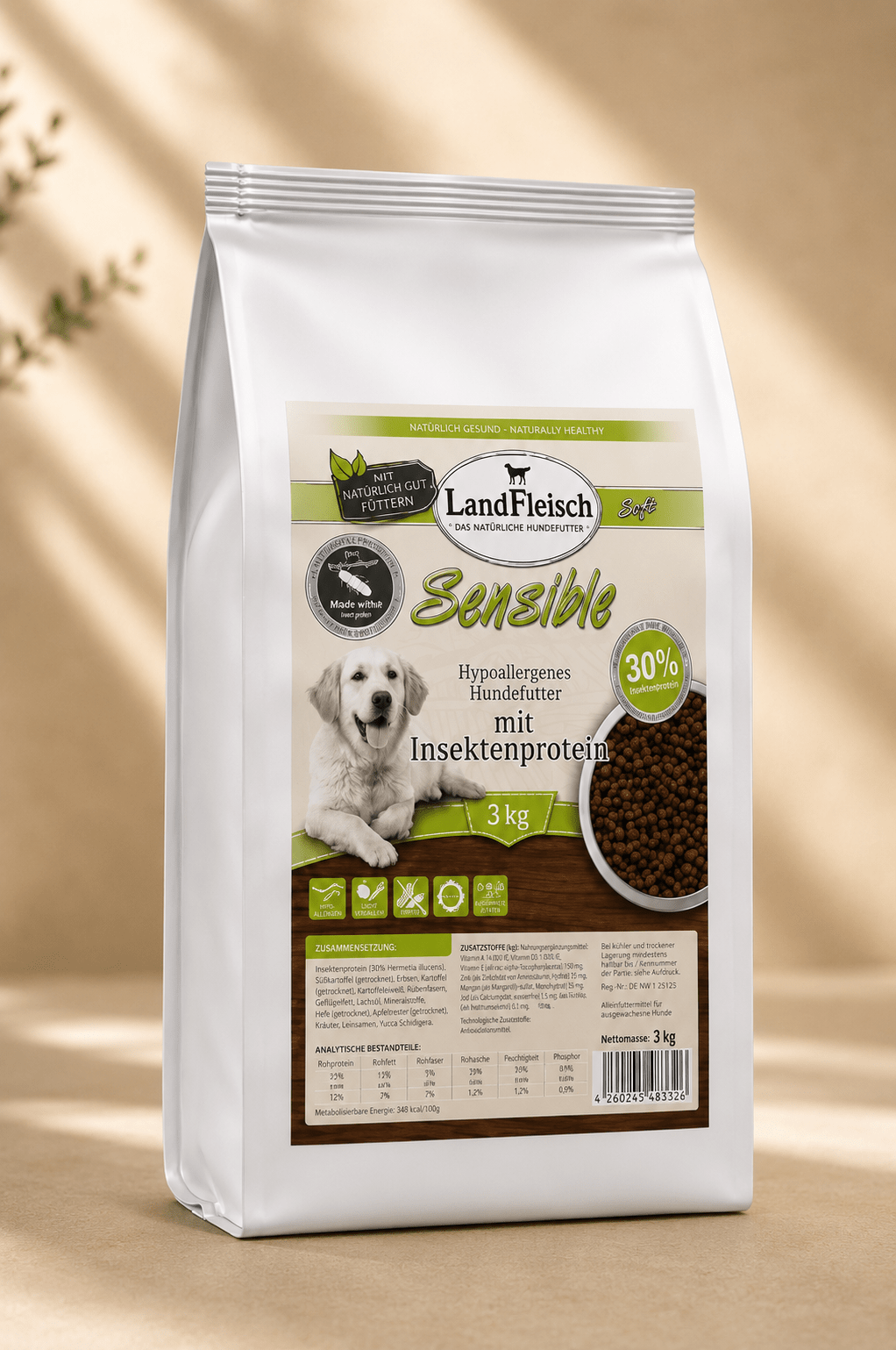Landfleisch Dog Sensible insect en zoete aardappel 3kg