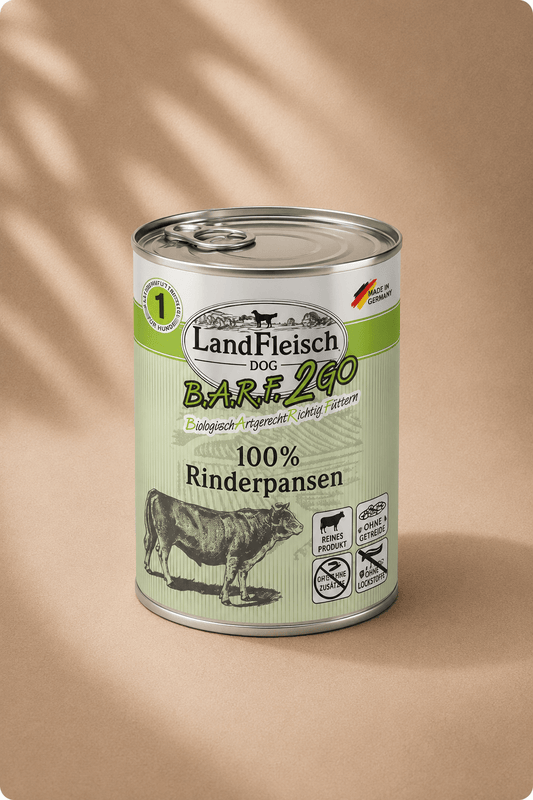 Landfleisch dog barf 2go 100% runderpens 6x400g