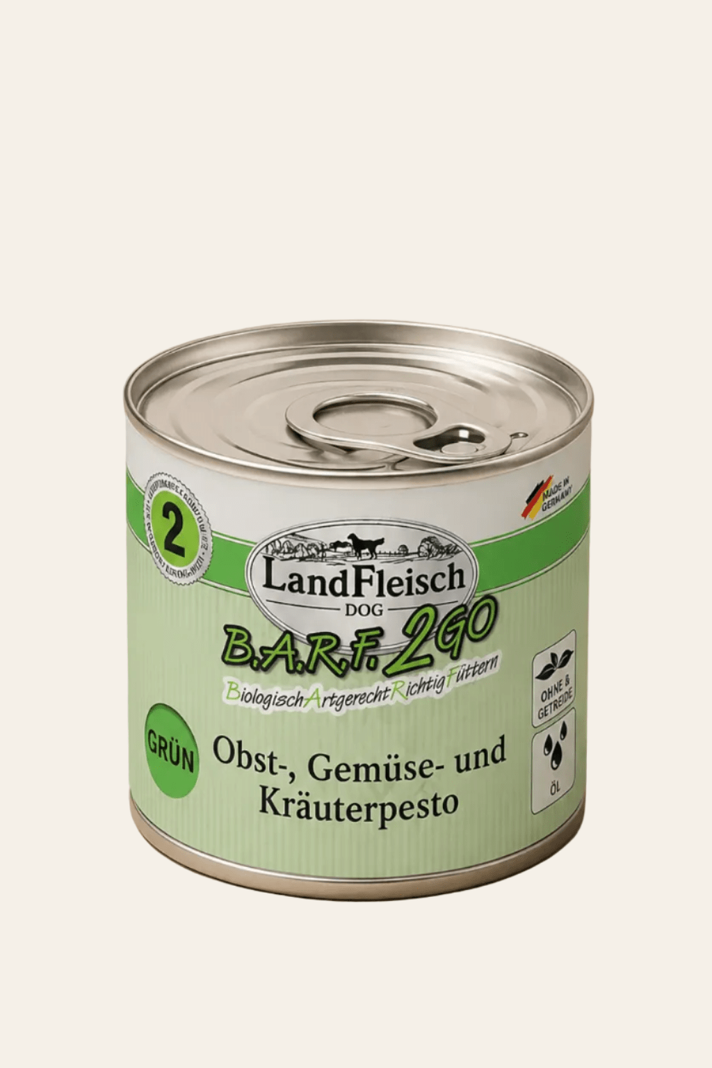 Landfleisch dog barf 2go fruit-, groenten- en kruidenpesto 6x200g