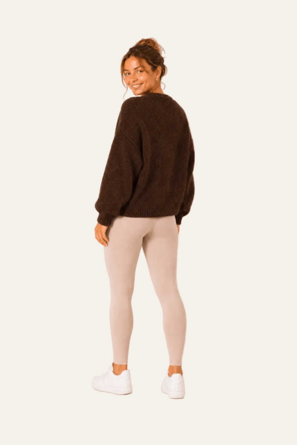 Women's long open cardigan with soft ruffles