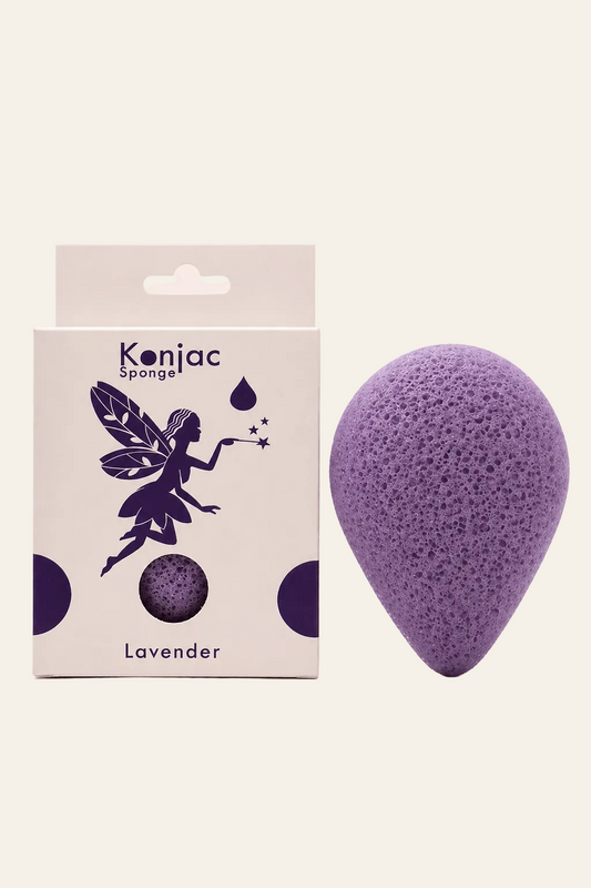 Lavendel konjac spons dat kalmerend werkt