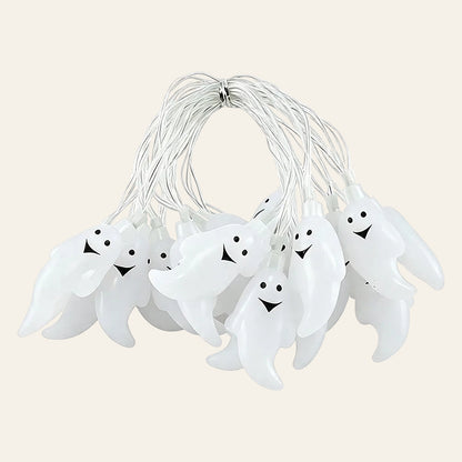 Lichtslinger met witte spookjes voor halloween als en productfoto