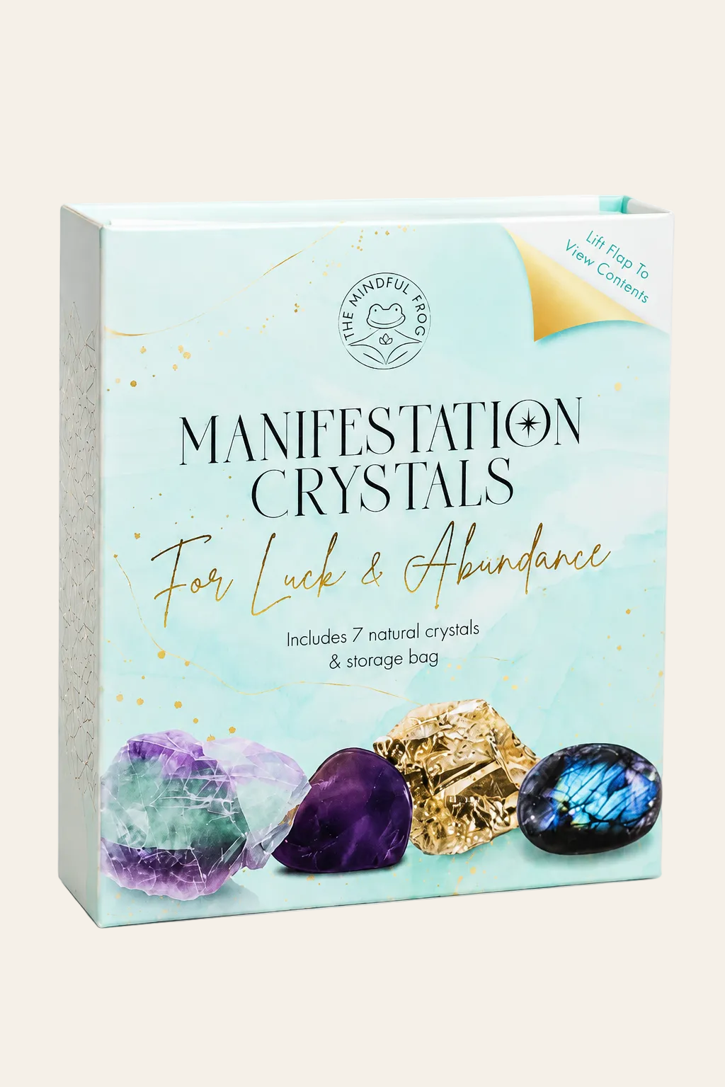 Manifestatie kristallen cadeauset voor geluk en overvloed