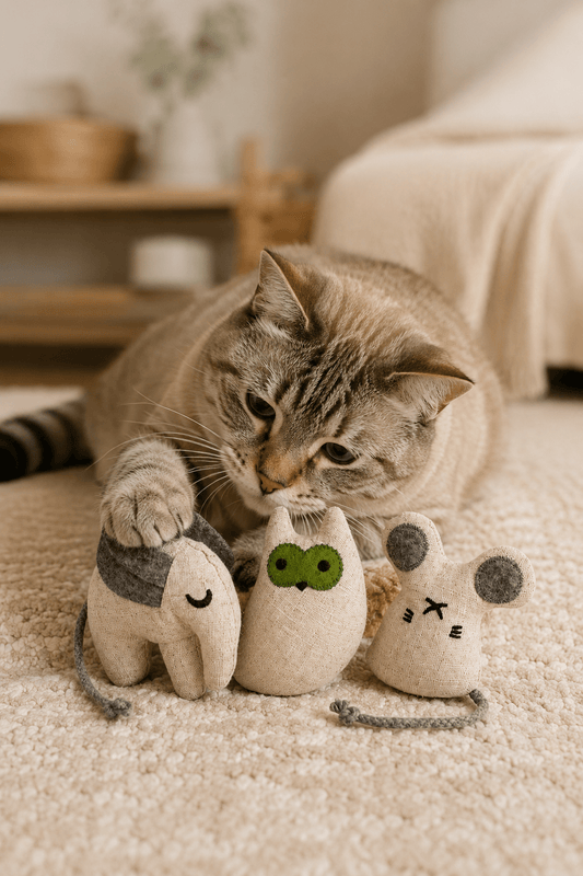 Neandno Kattenspeelgoed met catnip katoenen hoogwaardige afwerking 