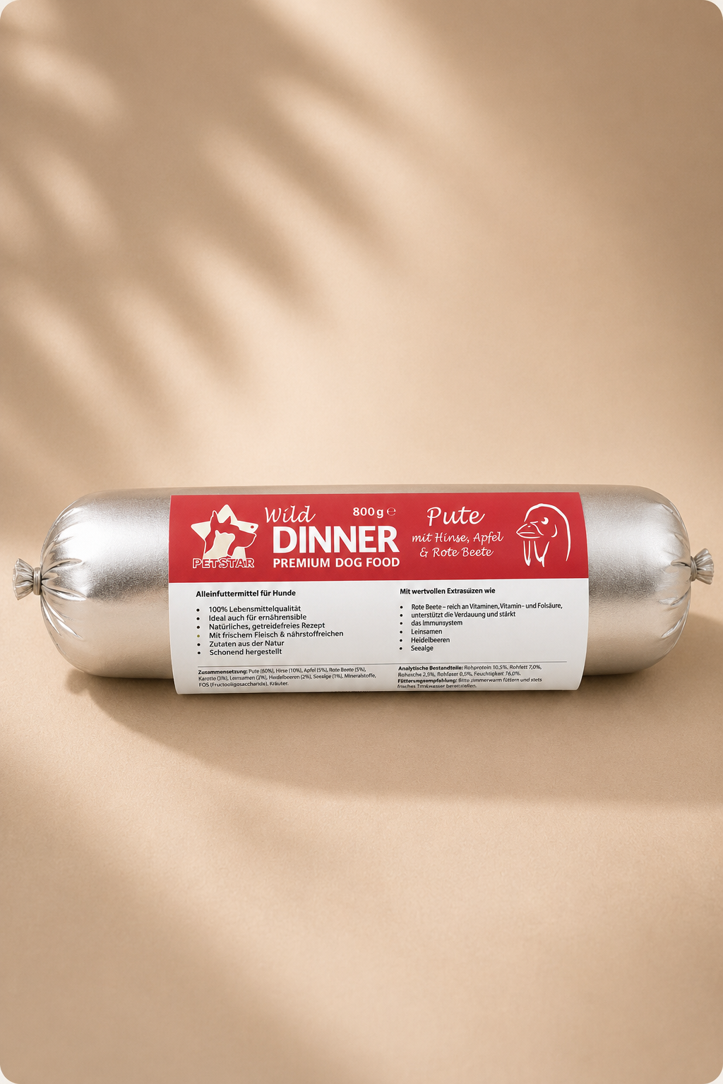 Pet_Star_Wild_Dinner_Gourmet_wurst_pute_mit_Hirse_800g