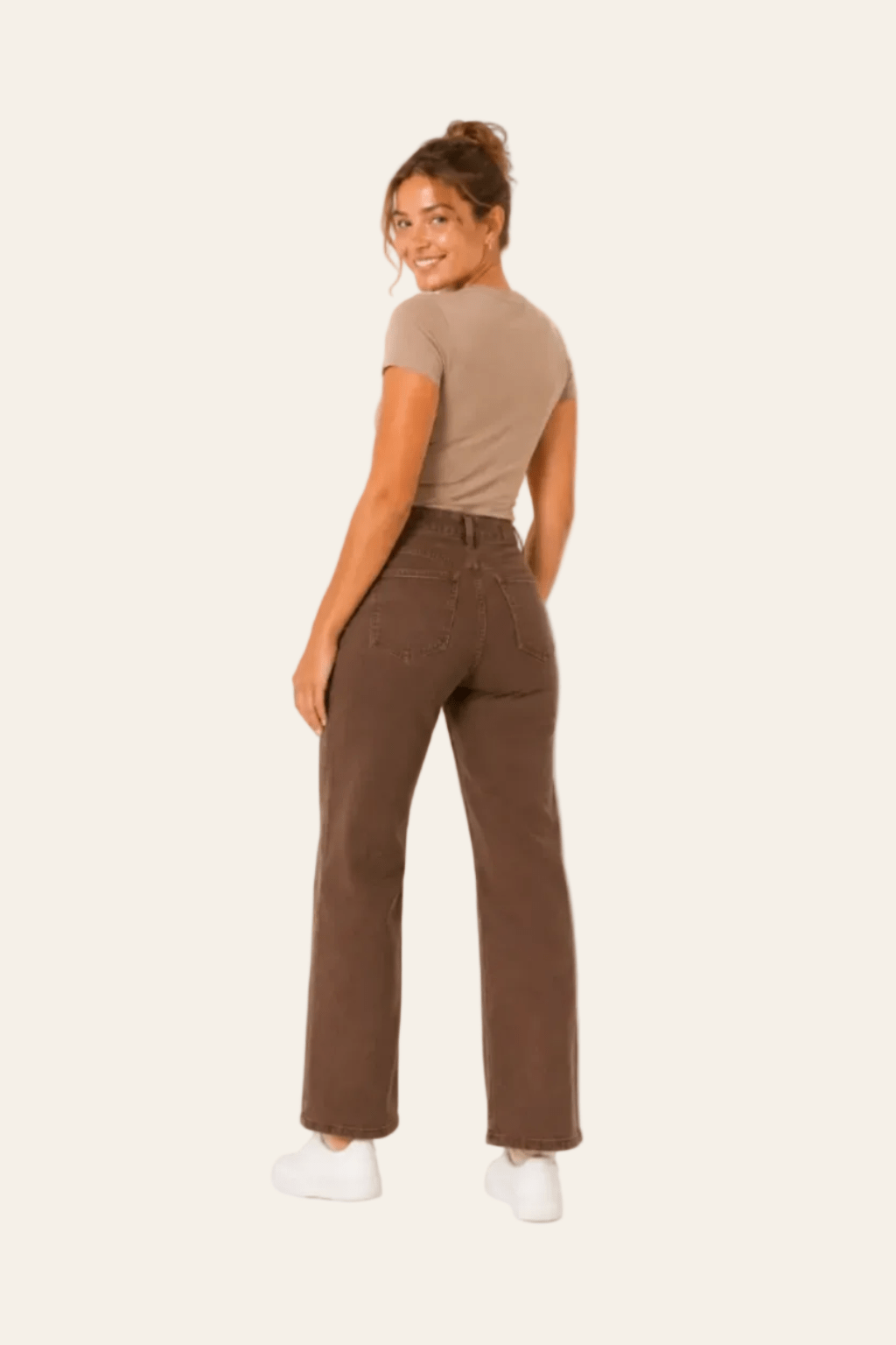 Rechte damesjeans met hoge taille