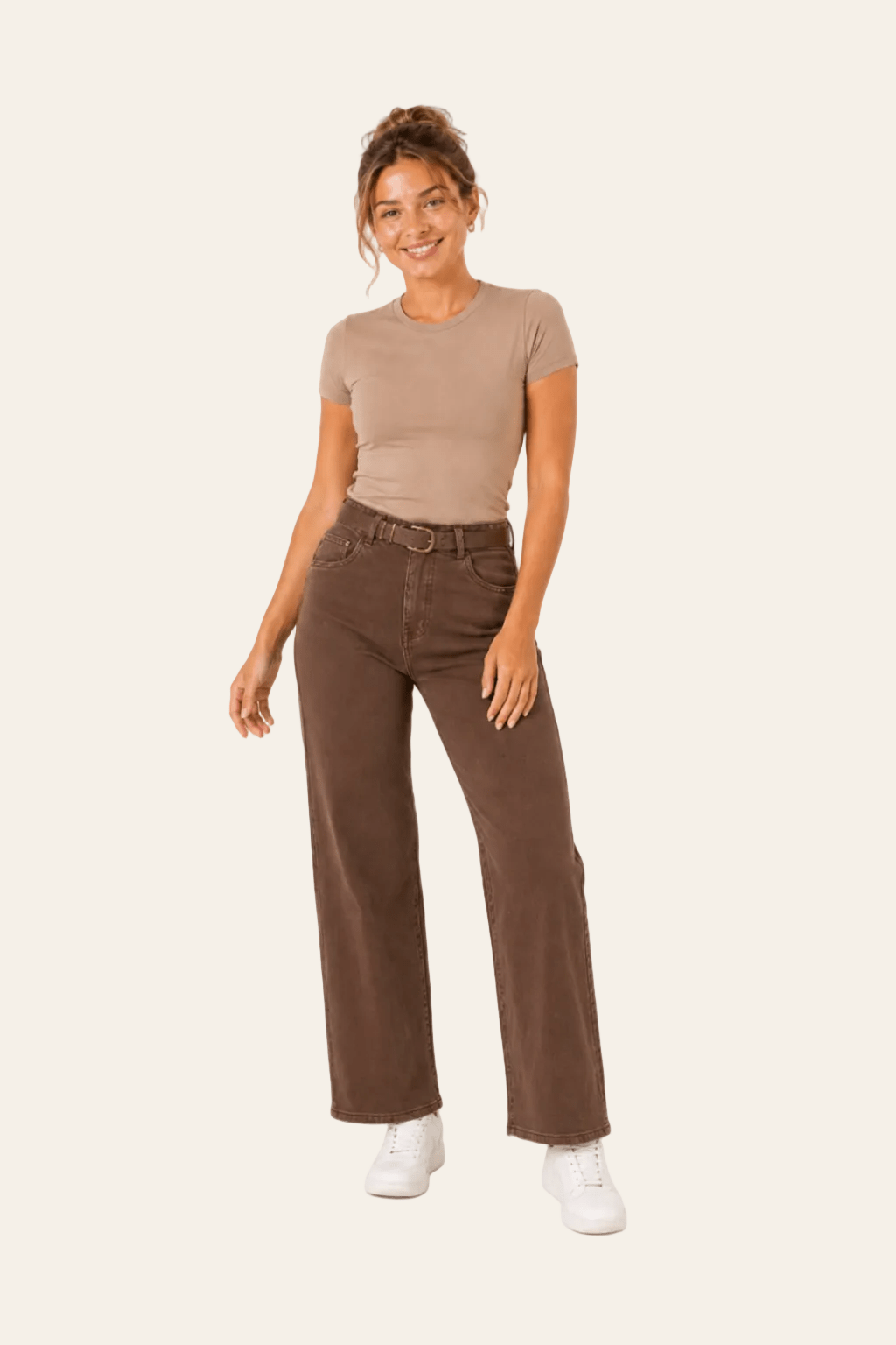 Rechte damesjeans met hoge taille