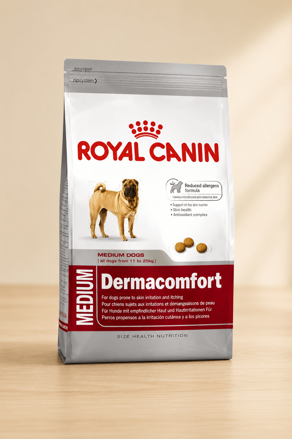 Royal Canin medium dermacomfort hondenvoer voor een gevoelige huid