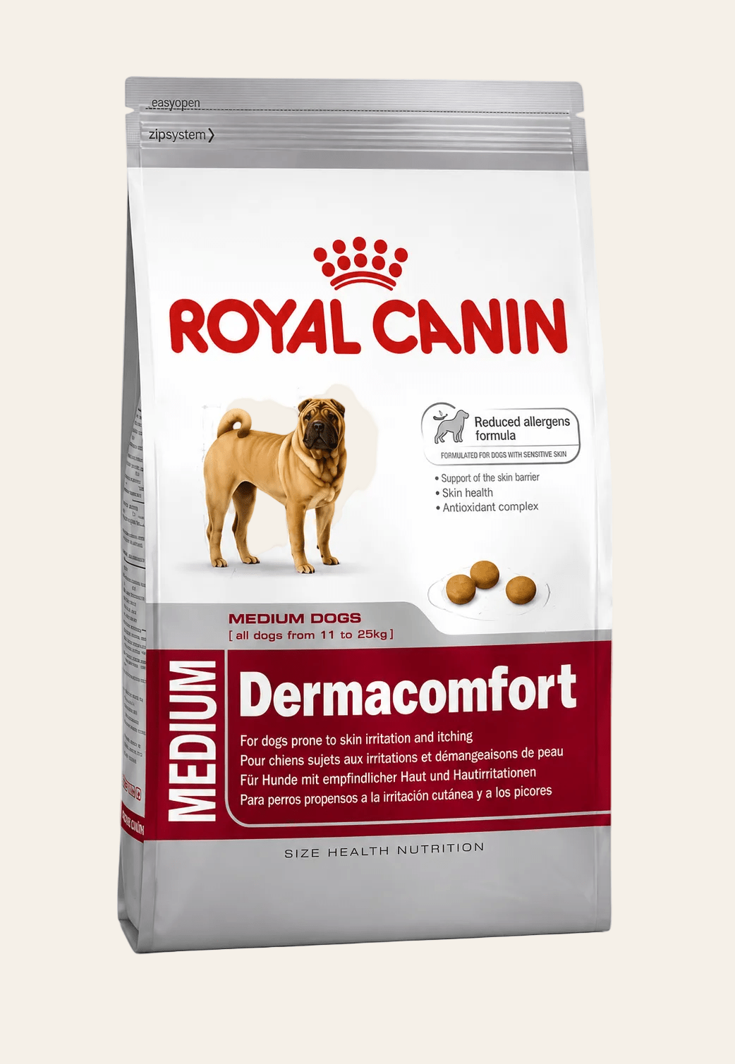 Royal Canin medium dermacomfort hondenvoer voor een gevoelige huid 3kg