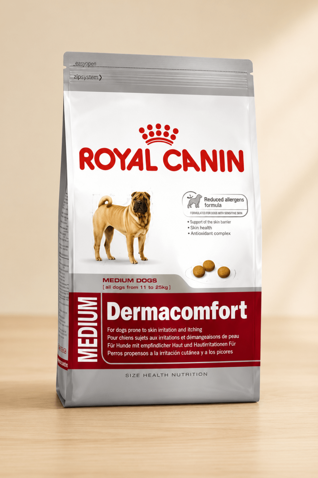 Royal Canin medium dermacomfort hondenvoer voor een gevoelige huid 3kg