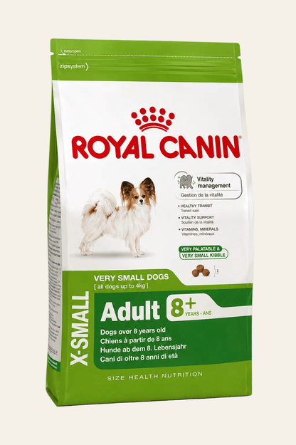 Royal Canin x-small adult 8+ hondenvoer senior 500g